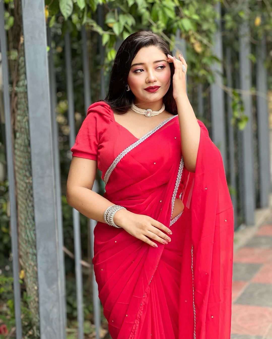 Main materials georgate stone saree