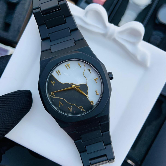 aura watch 2025 New Arabic Aura Watch Black Modern Creative Design (Chain cutter + Box free)